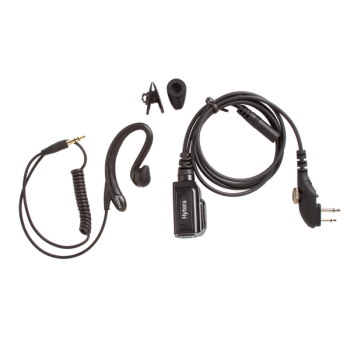 Hytera PD400 PD500 Series C-Style Detachable Eapiece With In-line PTT and Mic