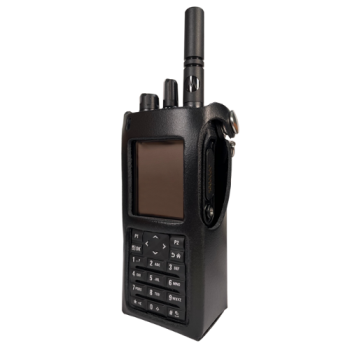 Firm Leather Case with D-Rings and Belt Loop For Motorola R7 Series Full Keypad