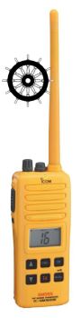 Icom IC-GM1600E GMDSS Survival Craft VHF MED Approved Handheld Radio