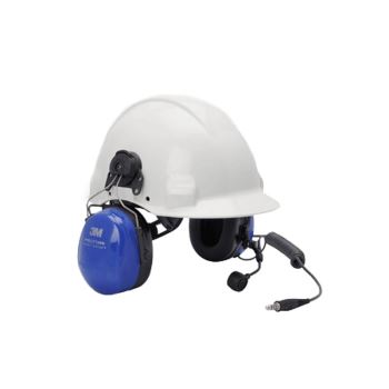 Peltor ATEX Twin Cup Headset with Helmet Attachment and Boom Microphone