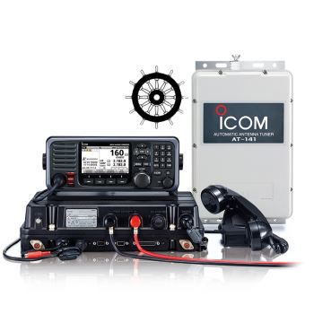 Icom GM800 GMDSS MF / HF Transceiver With Class A DSC and AT141 Automatic Antenna Tuner