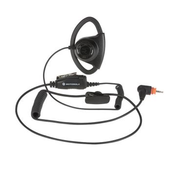 SL1600 SL2600 Adjustable D-Style Earpiece With In-Line Microphone (Black)