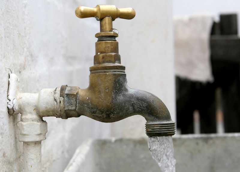 Water pouring from a tap