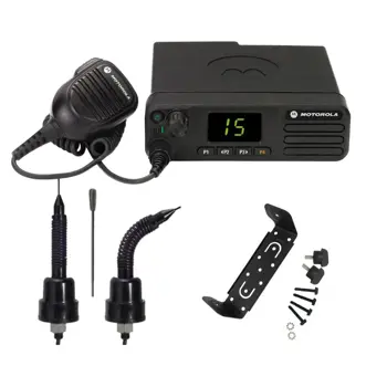 Motorola DM4401e UHF Mobile Radio Kit with Tru-Spring Antenna – Refurbished