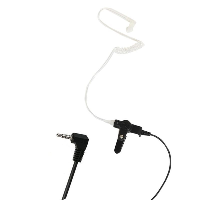 Economy Range Acoustic Tube Listen Only Earpiece With 3.5mm Right Angle Jack Plug.