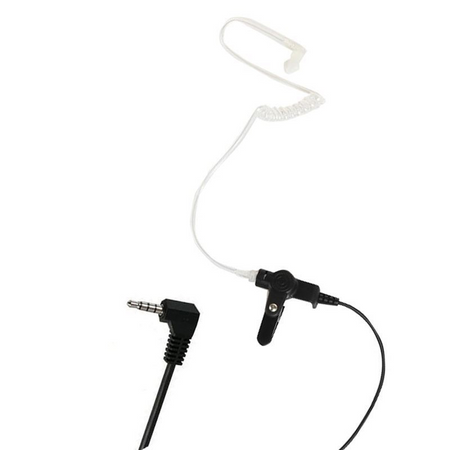 Economy Range Acoustic Tube Listen Only Earpiece With 3.5mm Right Angle Jack Plug.
