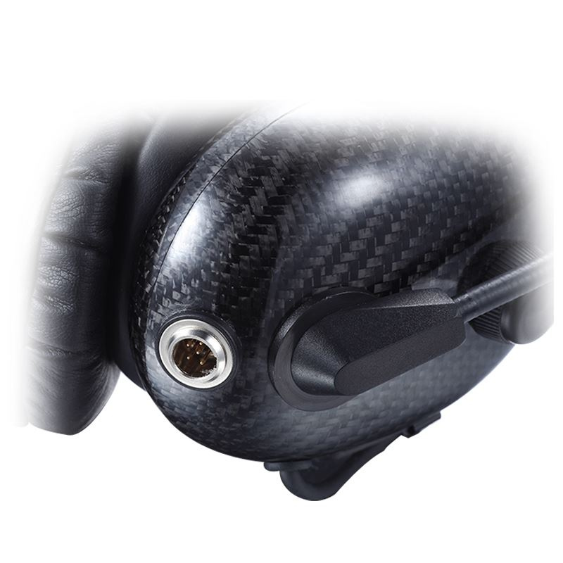 Economy Range Carbon Fibre Lightweight Headset With Boom Microphone and PTT Button.
