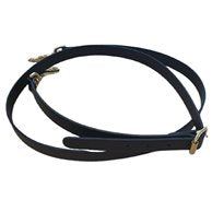 Black Leather Shoulder Strap with Brass fittings