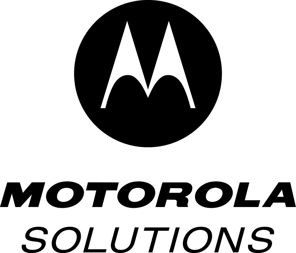 Motorola Solutions logo with black circle and white 'M' on a white background