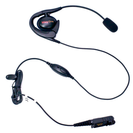 Motorola PMLN5732A Mag One Ear Set With Boom Microphone and PTT VOX Switch.