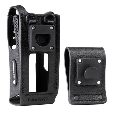 Motorola PMLN6097A ATEX Hard Leather Carry Case With Swivel Belt Loop (Display Radio).