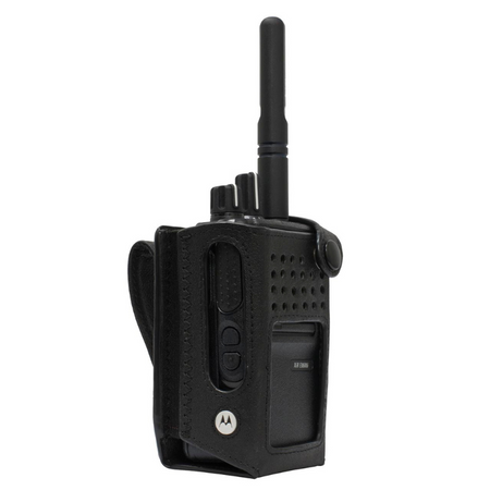 Motorola PMLN7537A Leather Carry Case with Display for HI-CAP Battery.