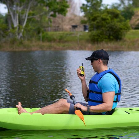Man using a T92 in a canoe