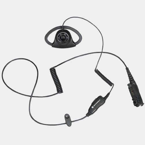 DP2000 DP3441 DP3661E Adjustable D-Shape Earpiece with Inline Microphone and PTT - RadioTrader