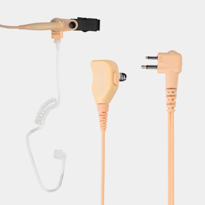 Motorola PMLN6445A 2-Wire Earpiece Beige With Clear Acoustic Tube.
