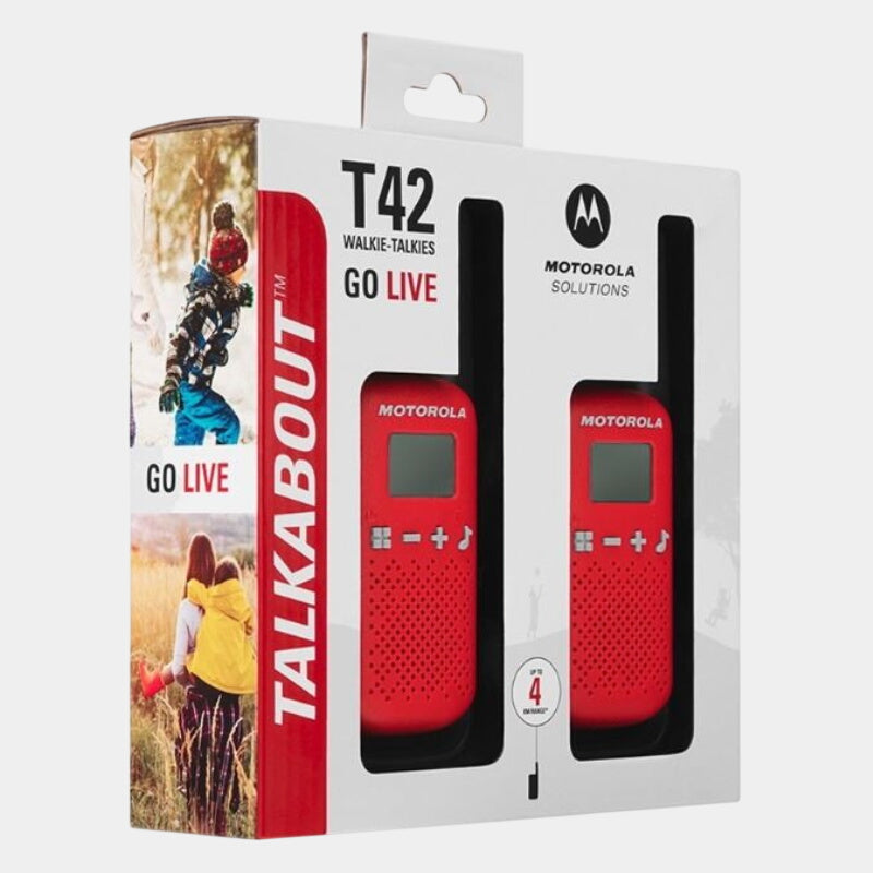 Motorola T42 Licence-Free Red Twin Pack.