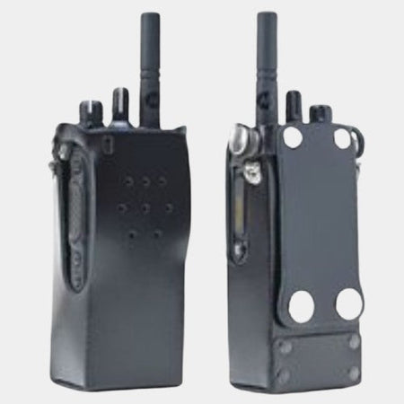 Economy Range Hard Leather Case with D-Rings and Belt Loop, R7 NKP Large Batt.