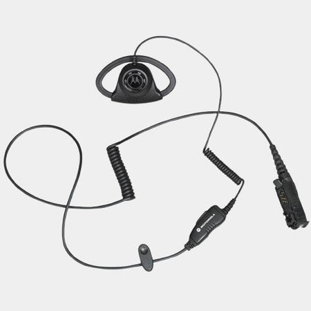 Motorola PMLN6757A Adjustable D-Shape Earpiece with Inline Microphone and PTT.