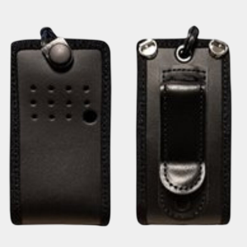 Economy Range Soft Leather Case with D-Rings and Sprung Belt Clip, PD405.